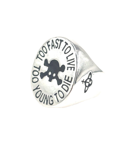Mens 925 Silver Vivienne Westwood Skull Ring - Hyman’s Jewellers