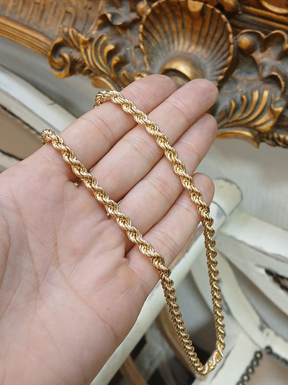 Men's 9ct Classic Yellow Gold Rope Chain Necklace - Hyman’s Jewellers
