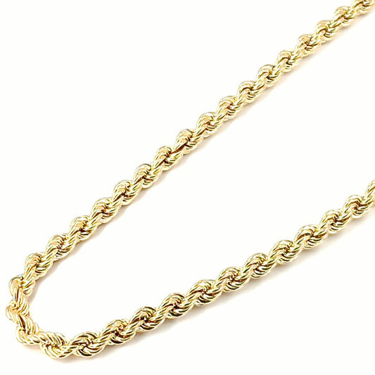 Men's 9ct Classic Yellow Gold Rope Chain Necklace - Hyman’s Jewellers