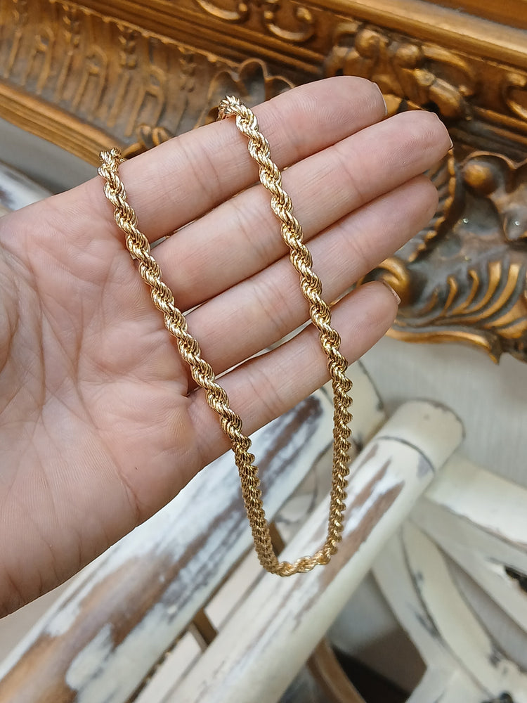 Men's 9ct Classic Yellow Gold Rope Chain Necklace - Hyman’s Jewellers