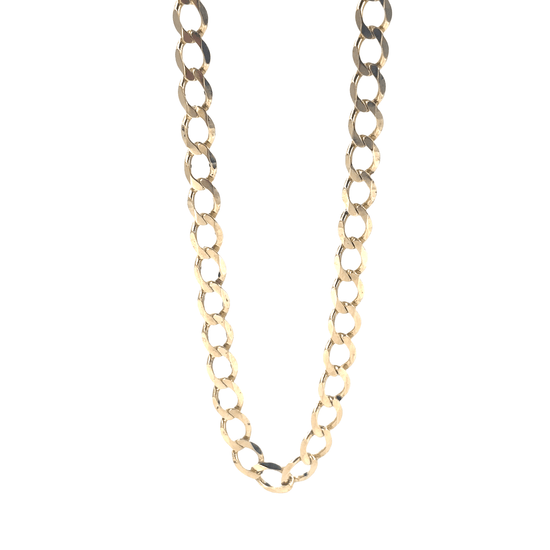 Men’s 9ct Elegant Yellow Gold Curb Chain Necklace - 14.3G 22” - Hyman’s Jewellers