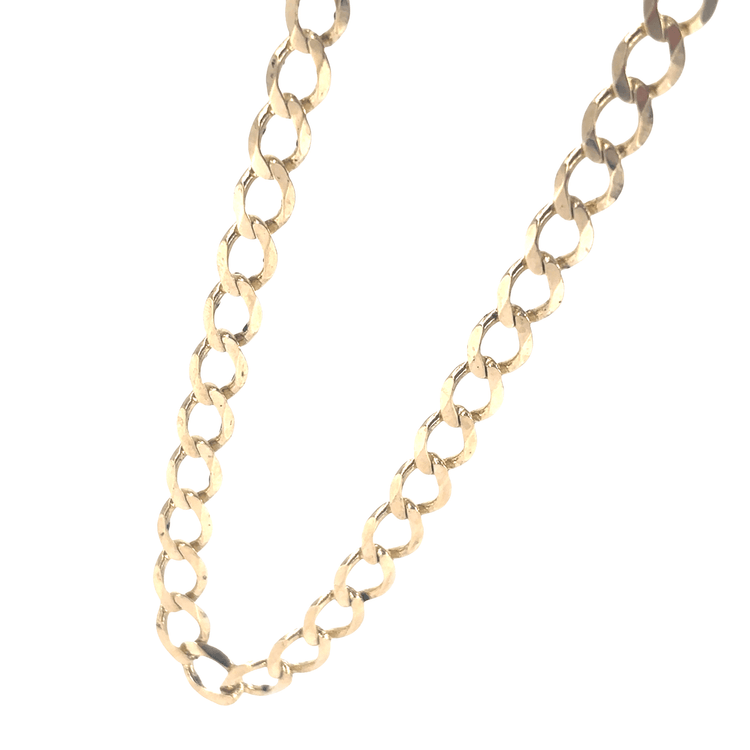 Men’s 9ct Elegant Yellow Gold Curb Chain Necklace - 14.3G 22” - Hyman’s Jewellers