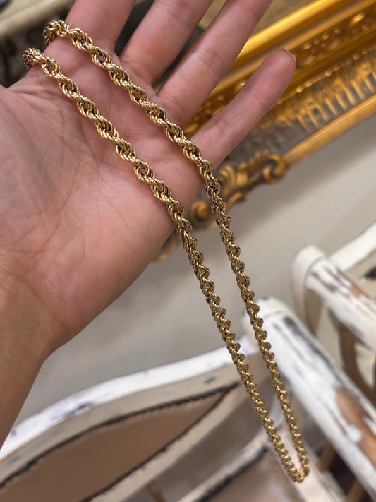 Men’s 9ct Elegant Yellow Gold Rope Chain - 0.5cm 15.7g 24” - Hyman’s Jewellers