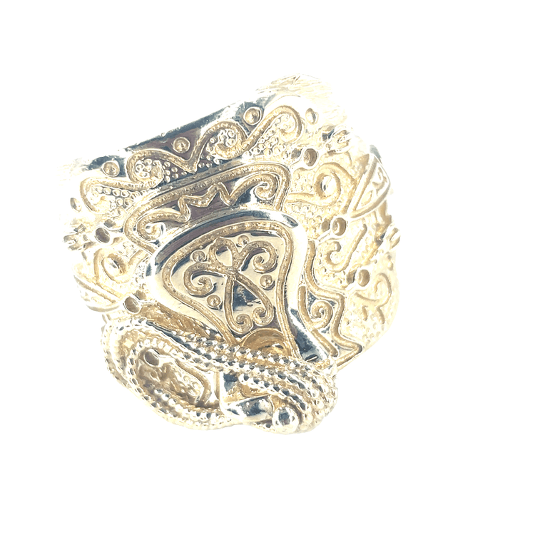 Men’s 9ct Medium Yellow Gold Saddle Ring - 25g - Hyman’s Jewellers