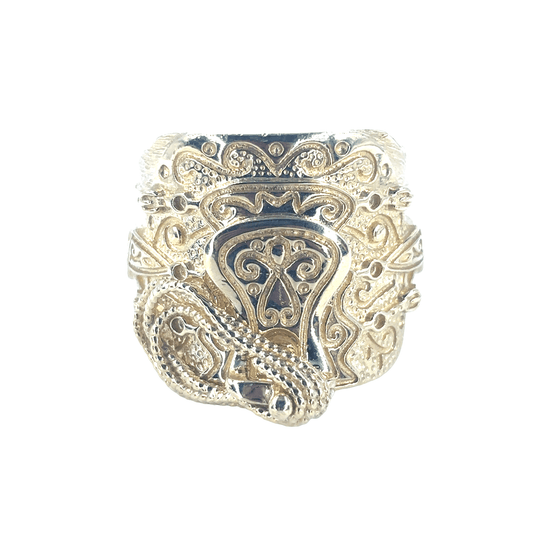 Men’s 9ct Medium Yellow Gold Saddle Ring - 25g - Hyman’s Jewellers