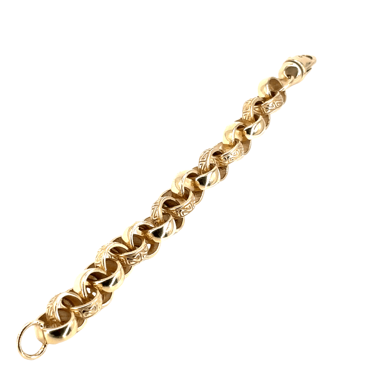 Men’s 9ct Yellow Gold Belcher Bracelet - 40.4g 9.5” - Hyman’s Jewellers