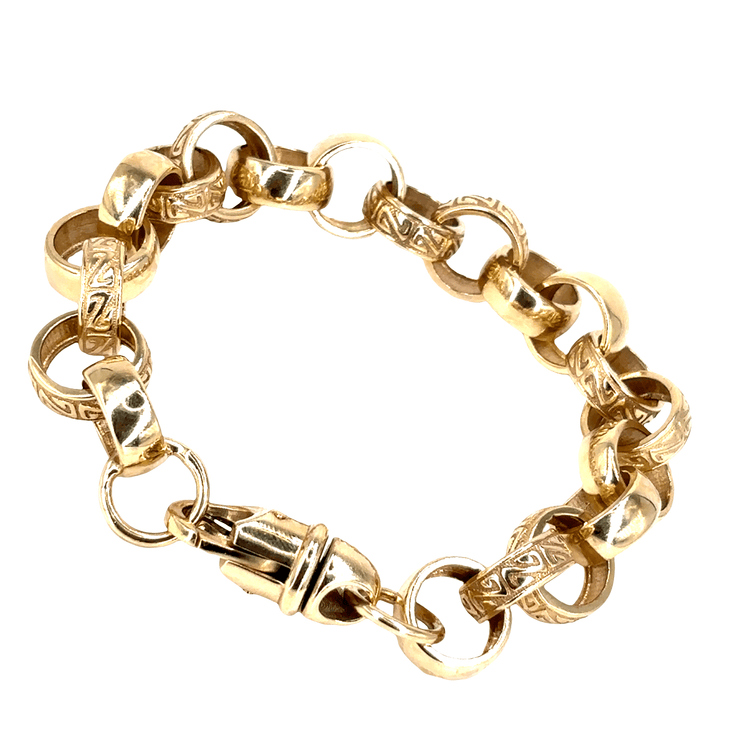 Men’s 9ct Yellow Gold Belcher Bracelet - 40.4g 9.5” - Hyman’s Jewellers