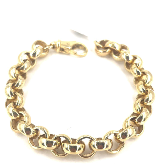 Men’s 9ct Yellow Gold Belcher Bracelet - 46.1g 8” - Hyman’s Jewellers