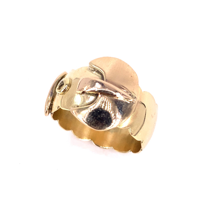 Men’s 9ct Yellow Gold Buckle Ring - 10.9g - Hyman’s Jewellers