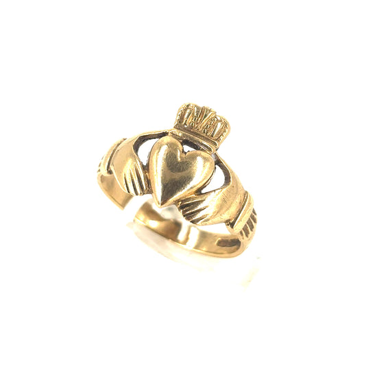 Men’s 9ct Yellow Gold Claddagh Ring - 5.8g S - Hyman’s Jewellers