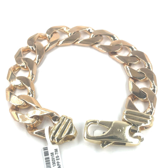 Men’s 9ct Yellow Gold Curb Bracelet - 78g - Hyman’s Jewellers