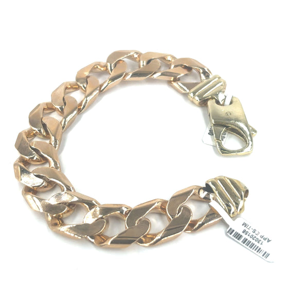 Men’s 9ct Yellow Gold Curb Bracelet - 78g - Hyman’s Jewellers