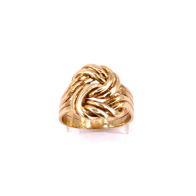 Men’s 9ct Yellow Gold Knot Ring - 8g - Hyman’s Jewellers