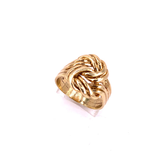 Men’s 9ct Yellow Gold Knot Ring - 8g - Hyman’s Jewellers