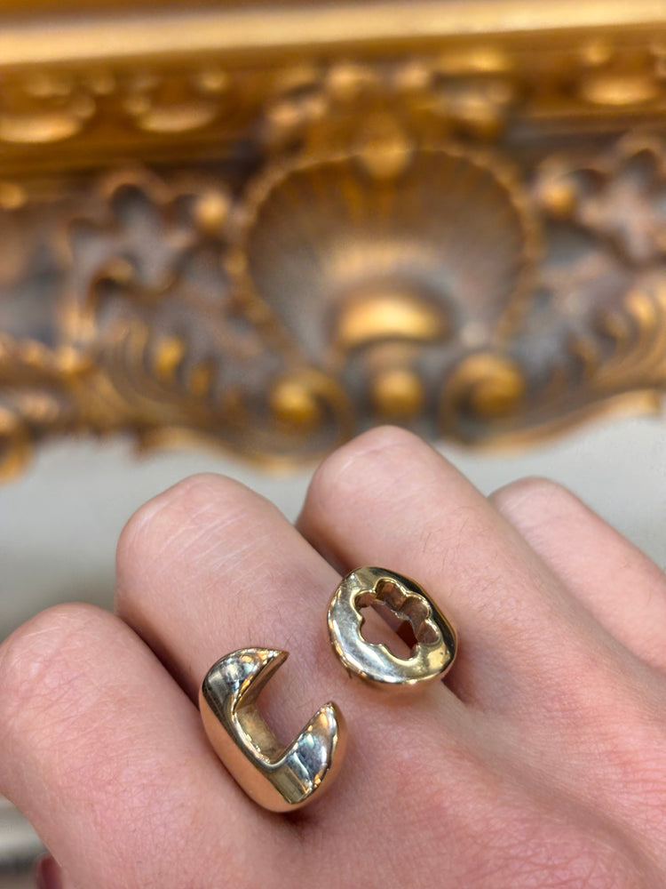 Men’s 9ct Yellow Gold Open - Shank Spanner Ring - 12.5g - Hyman’s Jewellers