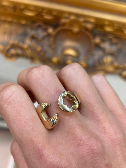 Men’s 9ct Yellow Gold Open - Shank Spanner Ring - 12.5g - Hyman’s Jewellers