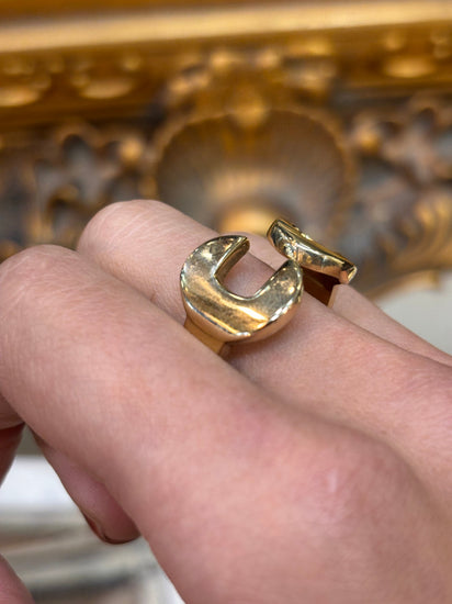 Men’s 9ct Yellow Gold Open - Shank Spanner Ring - 12.5g - Hyman’s Jewellers