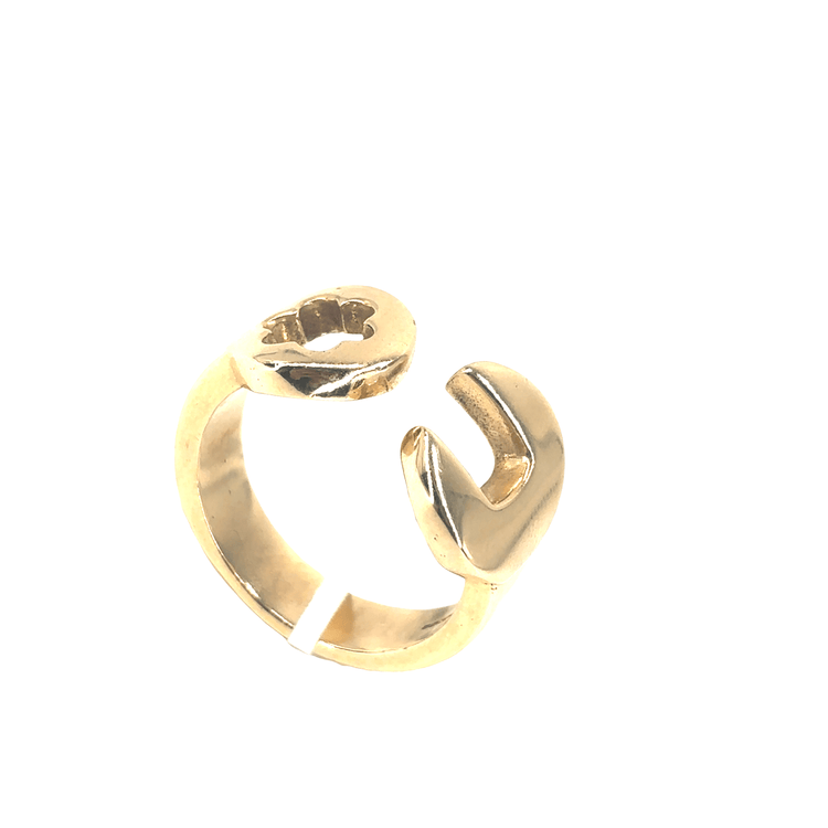 Men’s 9ct Yellow Gold Open - Shank Spanner Ring - 12.5g - Hyman’s Jewellers