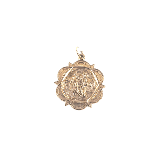 Men's 9ct Yellow Gold Pendant with Intricate Detailing - 6g - Hyman’s Jewellers