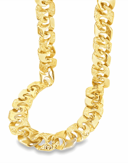 Men’s 9ct Yellow Gold XL Mariner Anchor Link Chain - 80.4g - Hyman’s Jewellers
