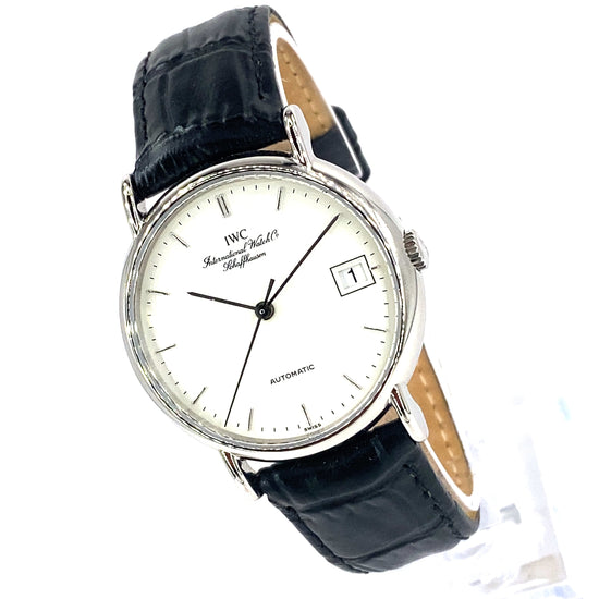 Men’s IWC Schaffhausen Portofino Automatic White Dial Watch - Hyman’s Jewellers