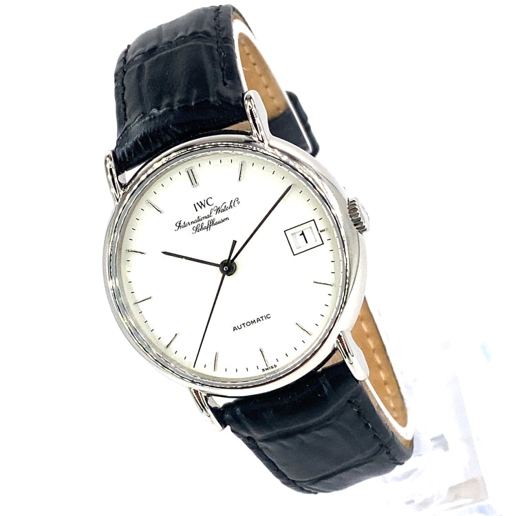 Men’s IWC Schaffhausen Portofino Automatic White Dial Watch - Hyman’s Jewellers