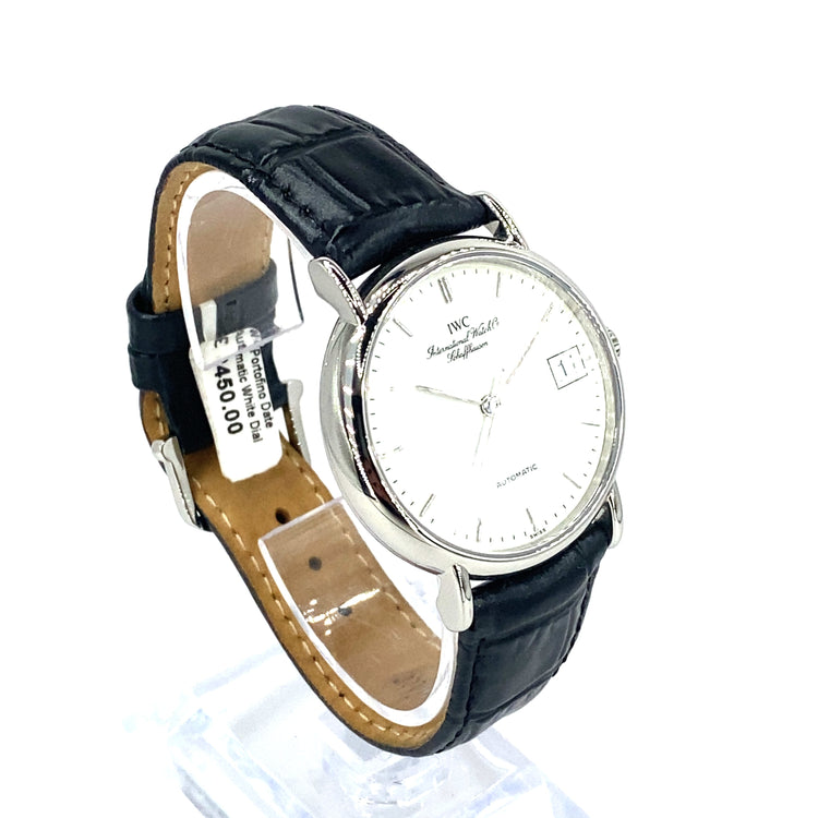 Men’s IWC Schaffhausen Portofino Automatic White Dial Watch - Hyman’s Jewellers