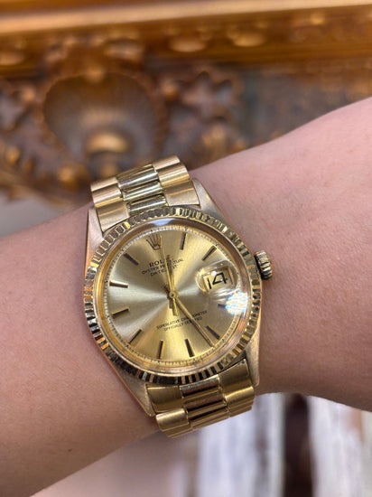 Men’s Rolex DateJust 18ct Yellow Gold Wristwatch - 36mm - Hyman’s Jewellers