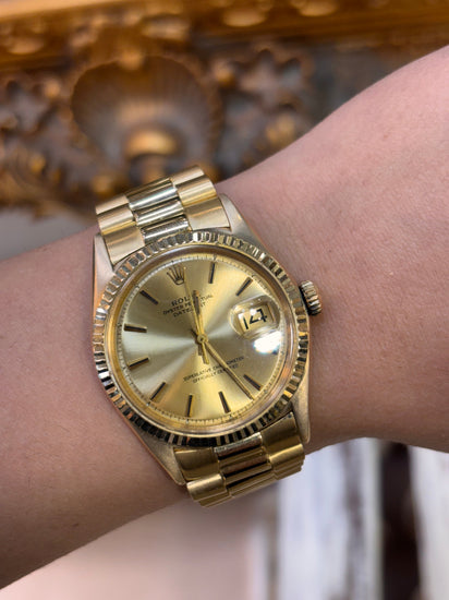 Men’s Rolex DateJust 18ct Yellow Gold Wristwatch - 36mm - Hyman’s Jewellers