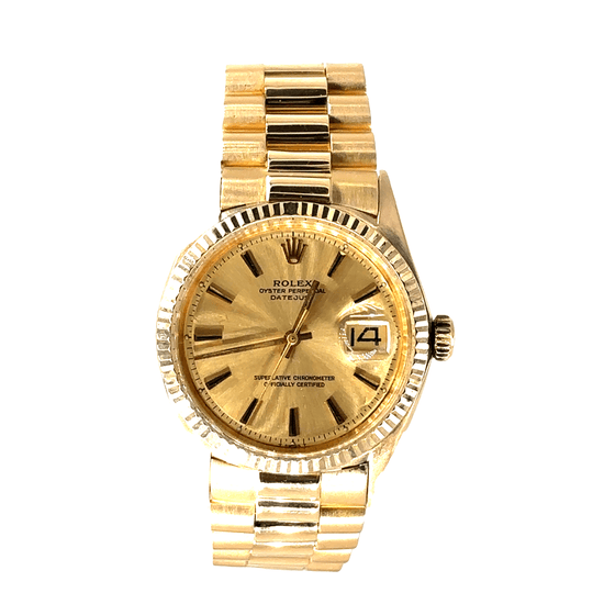 Men’s Rolex DateJust 18ct Yellow Gold Wristwatch - 36mm - Hyman’s Jewellers