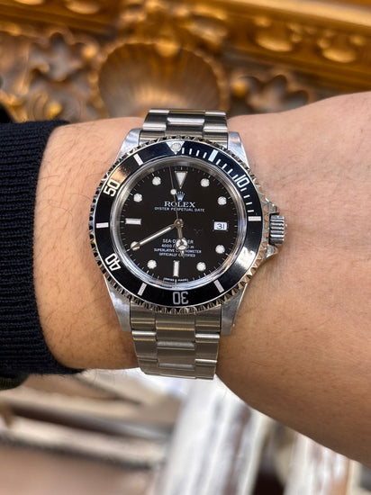 Men’s Rolex Sea Dweller Classic Stainless Steel Wristwatch with Black Dial - Hyman’s Jewellers