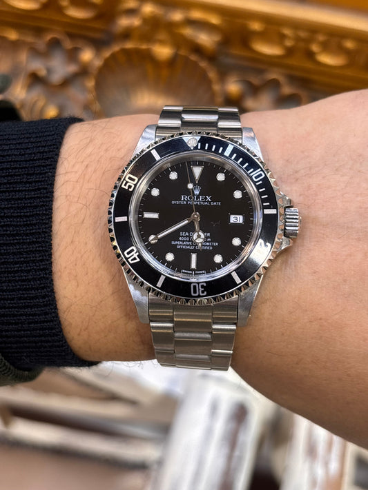 Men’s Rolex Sea Dweller Classic Stainless Steel Wristwatch with Black Dial - Hyman’s Jewellers