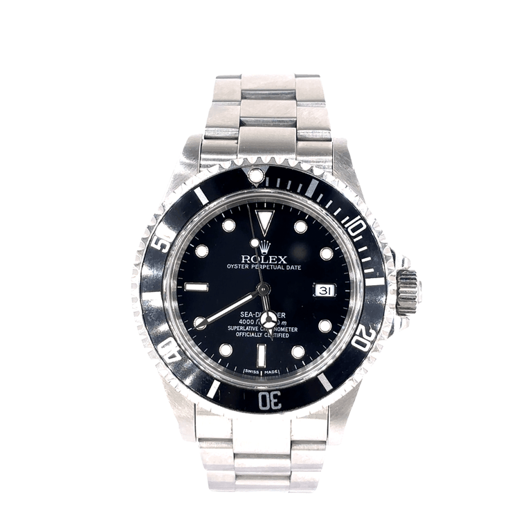 Men’s Rolex Sea Dweller Classic Stainless Steel Wristwatch with Black Dial - Hyman’s Jewellers