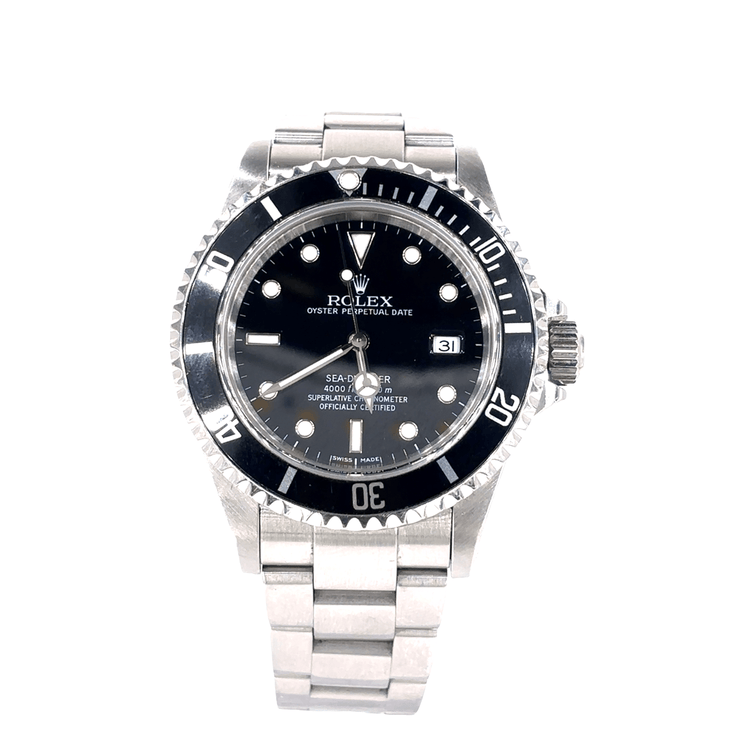 Men’s Rolex Sea Dweller Classic Stainless Steel Wristwatch with Black Dial - Hyman’s Jewellers