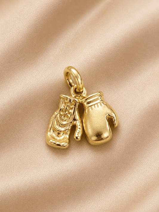 Miniature Double Boxing Gloves Pendant in 9ct Yellow Gold - Hyman’s Jewellers