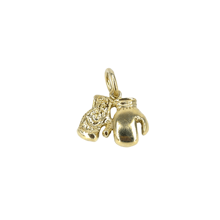 Miniature Double Boxing Gloves Pendant in 9ct Yellow Gold - Hyman’s Jewellers