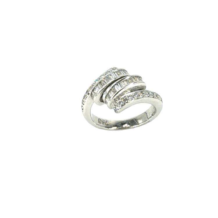 Multi - Row Diamond Swirl Cocktail Ring in 18CT White Gold - Hyman’s Jewellers