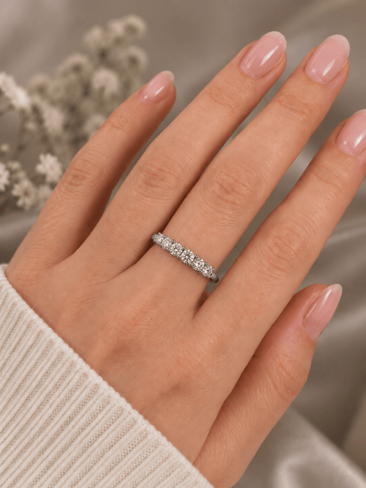Multi-Stone Diamond Band Ring in 9CT White Gold - Hyman’s Jewellers