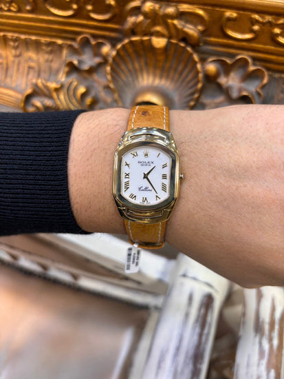 Rolex Cellini Yellow Gold Timepiece with Leather Strap - 1995 - Hyman’s Jewellers
