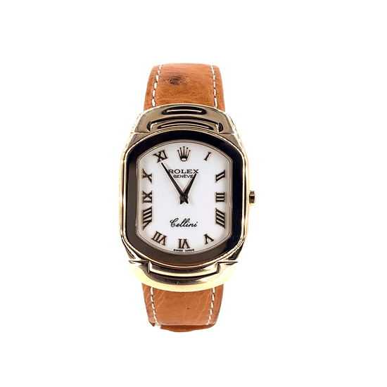 Rolex Cellini Yellow Gold Timepiece with Leather Strap - 1995 - Hyman’s Jewellers