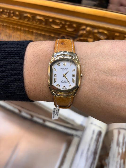 Rolex Cellini Yellow Gold Timepiece with Leather Strap - 1995 - Hyman’s Jewellers