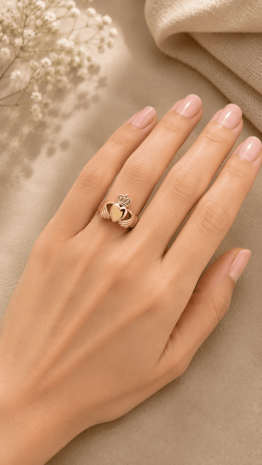 Traditional 9CT Yellow Gold Claddagh Ring - Hyman’s Jewellers