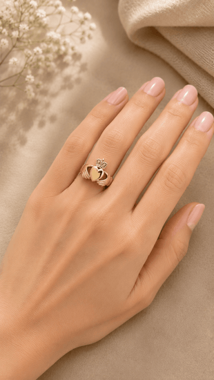 Traditional 9CT Yellow Gold Claddagh Ring - Hyman’s Jewellers