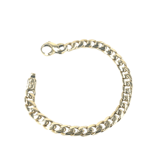 Unisex 9ct Classic Curb Yellow Gold Link Bracelet - 28.1g - Hyman’s Jewellers