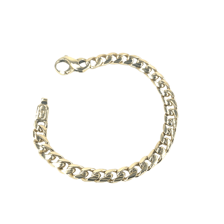 Unisex 9ct Classic Curb Yellow Gold Link Bracelet - 28.1g - Hyman’s Jewellers
