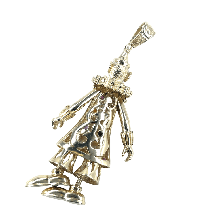 Unisex 9ct XL Clown Pendant in Yellow Gold - 41g 3.5” - Hyman’s Jewellers