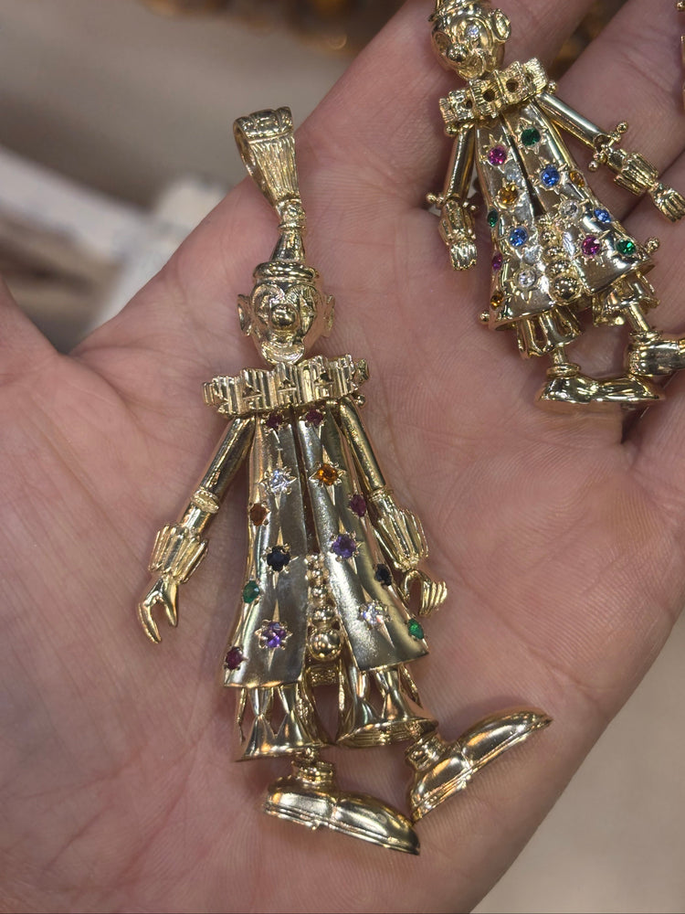 Unisex 9ct XL Clown Pendant in Yellow Gold - 41g 3.5” - Hyman’s Jewellers