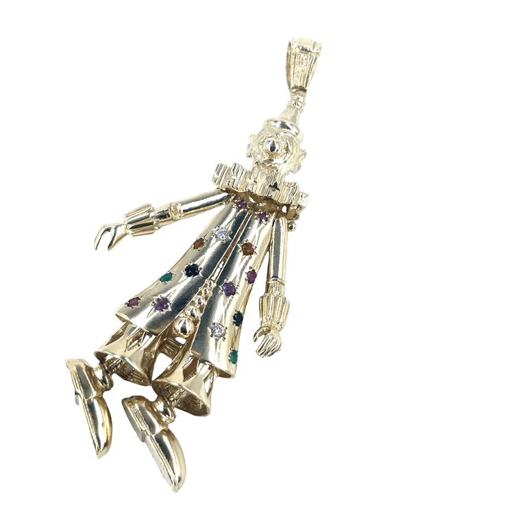 Unisex 9ct XL Clown Pendant in Yellow Gold - 41g 3.5” - Hyman’s Jewellers