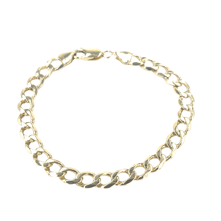 Unisex 9ct Yellow Gold Classic Curb Chain Bracelet - 10.6g - Hyman’s Jewellers
