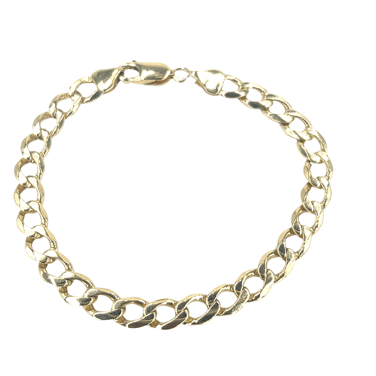 Unisex 9ct Yellow Gold Classic Curb Chain Bracelet - 10.6g - Hyman’s Jewellers